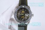 At Wholesale Clone Tag Heuer Calibre 5 Grey Dial Black Leather Strap Watch